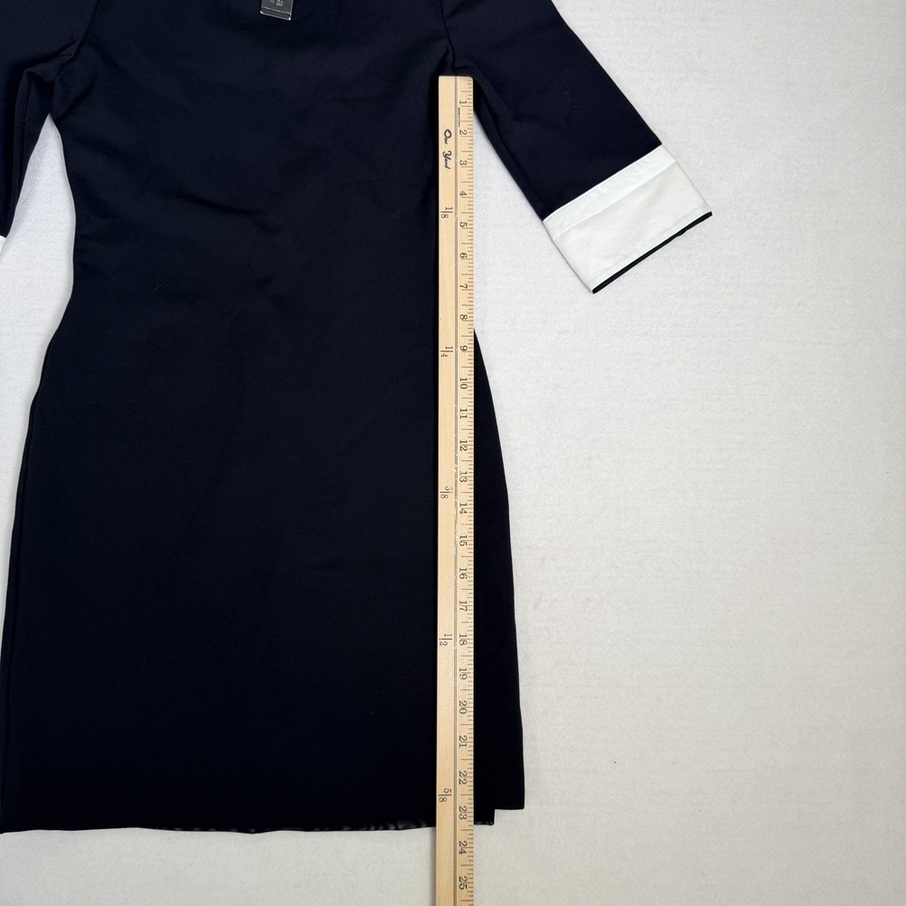 Alice + Olivia Black White Collar Sheath Dress Size 0 NWT ($330 retail) - Picture 11 of 13